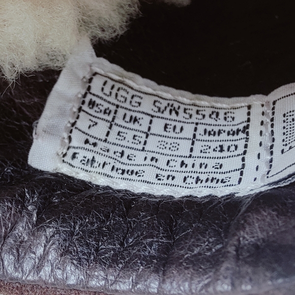 UGG Fiona Brown Suede Shearling Lined Slip On Clogs Mules, Sz 7 - Picture 9 of 10